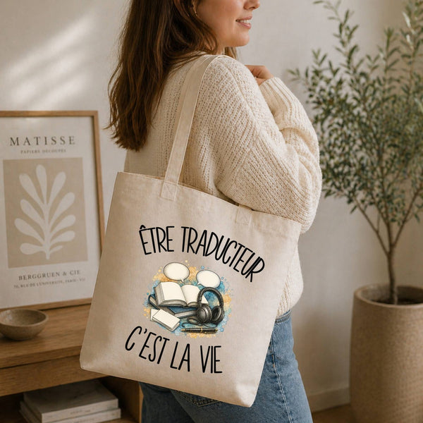 Tote Bag Beige Être traducteur c'est la vie