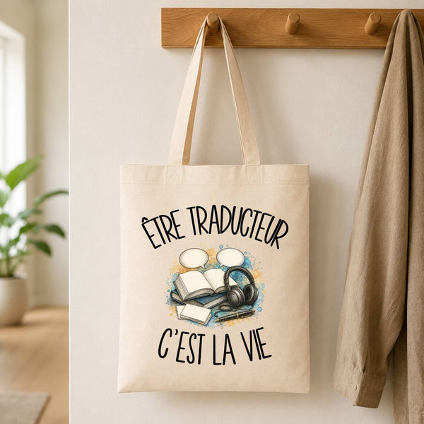 Tote Bag Beige Être traducteur c'est la vie