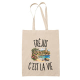 Tote Bag Beige Fréjus c’est la vie