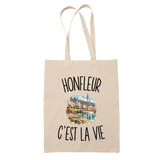Tote Bag Beige Honfleur c’est la vie