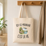 Tote Bag Beige Issy-les-Moulineaux c’est la vie