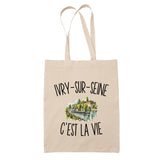 Tote Bag Beige Ivry-sur-Seine c’est la vie