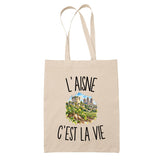 Tote Bag Beige L’Aisne c’est la vie