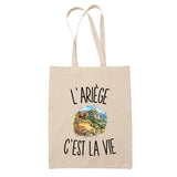Tote Bag Beige L’Ariège c’est la vie