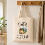 Tote Bag Beige L’Ariège c’est la vie