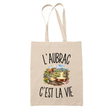 Tote Bag Beige L’Aubrac c’est la vie
