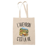 Tote Bag Beige L’Aveyron c’est la vie