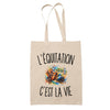 Tote Bag Beige L’Équitation c’est la vie