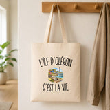 Tote Bag Beige L’Île d’Oléron c’est la vie
