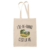 Tote Bag Beige L’Île-de-France c’est la vie