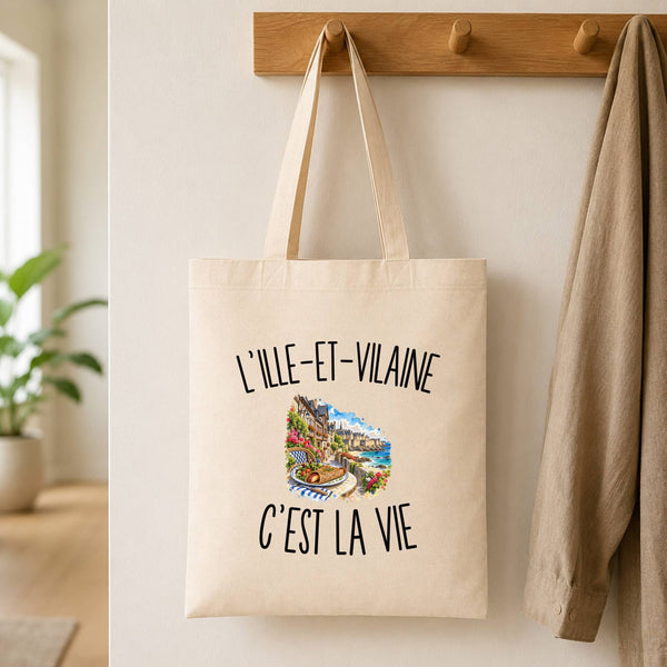 Tote Bag Beige L’Ille-et-Vilaine c’est la vie