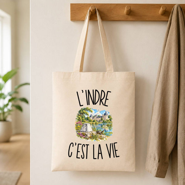 Tote Bag Beige L’Indre c’est la vie