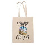 Tote Bag Beige L’Islande c’est la vie
