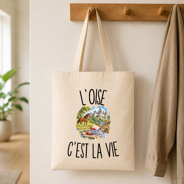 Tote Bag Beige L’Oise c’est la vie