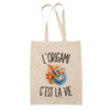 Tote Bag Beige L’Origami c’est la vie