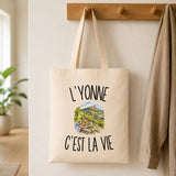 Tote Bag Beige L’Yonne c’est la vie