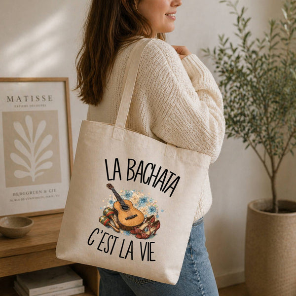 Tote Bag Beige La bachata c'est la vie