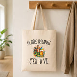 Tote Bag Beige La Bière Artisanale c’est la vie