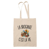 Tote Bag Beige La Brocante c’est la vie