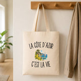 Tote Bag Beige La Côte d’Azur c’est la vie