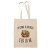 Tote Bag Beige La Course À Obstacles c’est la vie