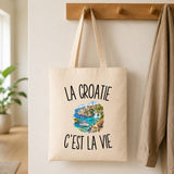Tote Bag Beige La Croatie c’est la vie