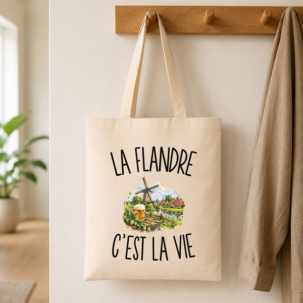 Tote Bag Beige La Flandre c’est la vie