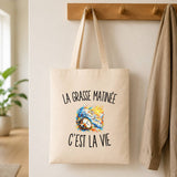 Tote Bag Beige La Grasse Matinée c’est la vie