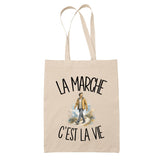Tote Bag Beige La marche c'est la vie