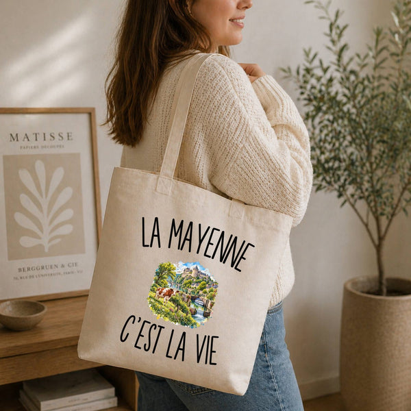 Tote Bag Beige La Mayenne c’est la vie