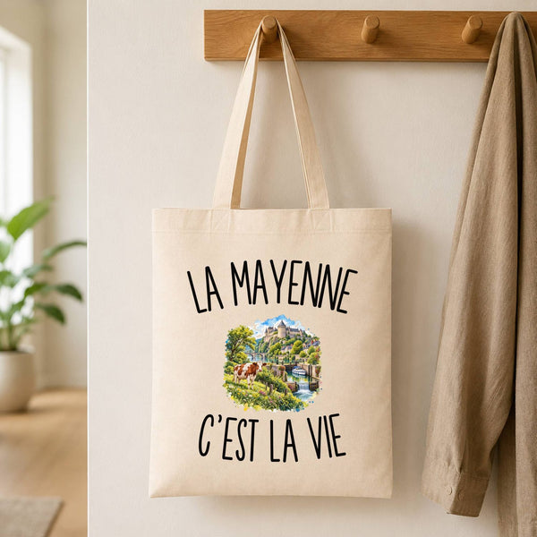 Tote Bag Beige La Mayenne c’est la vie