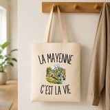 Tote Bag Beige La Mayenne c’est la vie