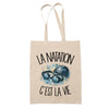 Tote Bag Beige La natation c'est la vie