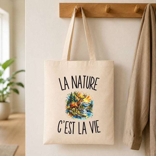Tote Bag Beige La Nature c’est la vie