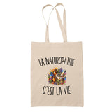 Tote Bag Beige La Naturopathie c’est la vie