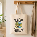 Tote Bag Beige La Nièvre c’est la vie