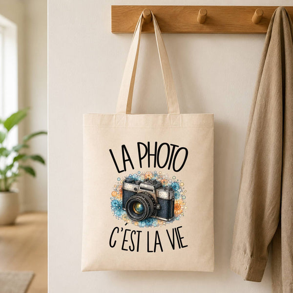 Tote Bag Beige La photo c'est la vie