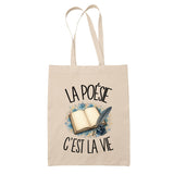 Tote Bag Beige La poésie c'est la vie