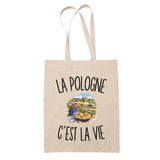Tote Bag Beige La Pologne c’est la vie