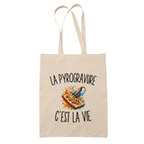 Tote Bag Beige La Pyrogravure c’est la vie