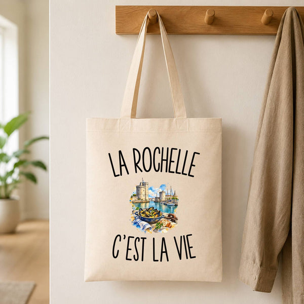 Tote Bag Beige La Rochelle c’est la vie