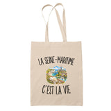 Tote Bag Beige La Seine-Maritime c’est la vie
