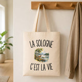 Tote Bag Beige La Sologne c’est la vie