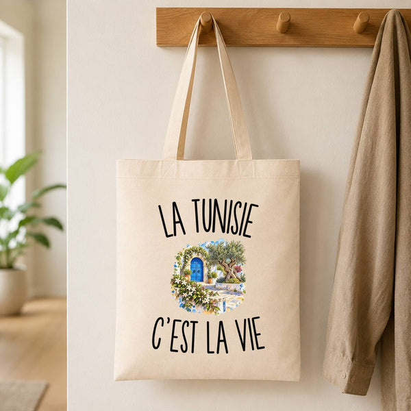 Tote Bag Beige La Tunisie c’est la vie