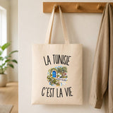 Tote Bag Beige La Tunisie c’est la vie