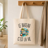 Tote Bag Beige Le Bateau c’est la vie