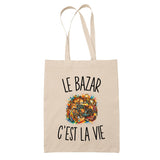 Tote Bag Beige Le Bazar c’est la vie