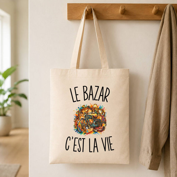 Tote Bag Beige Le Bazar c’est la vie