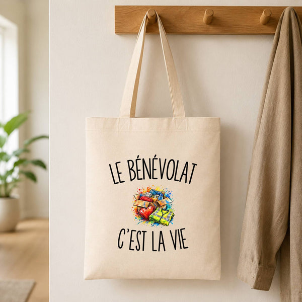 Tote Bag Beige Le Bénévolat c’est la vie
