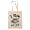 Tote Bag Beige Le biathlon c'est la vie